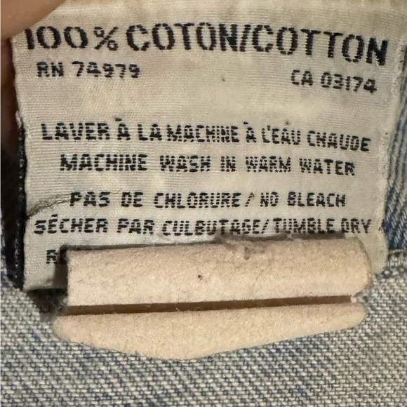 Vintage Parasuco Women’s Light Blue Denim Vest Patch Logo Y2k Biker Grunge 80’s